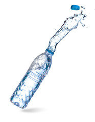 Water up from a plastic bottle