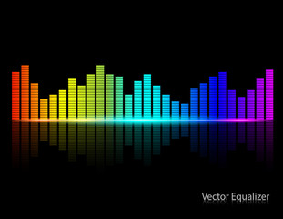 Color Music Equalizer,Vector illustration.