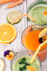 fresh delicious smoothie and juice