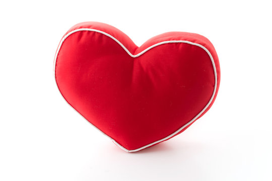 red heart pillow
