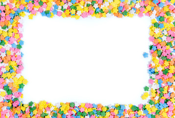 Candy Sprinkles Background with copy space