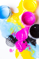 Jars with a paint