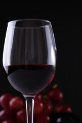 Wineglass of red wine