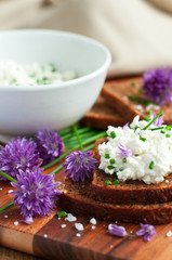 bread with fresh chives