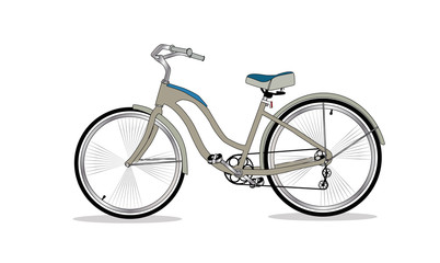 Retro Bicycle Background Vector Illustrator.