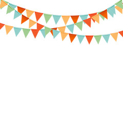 Party Background with Flags Vector Illustration