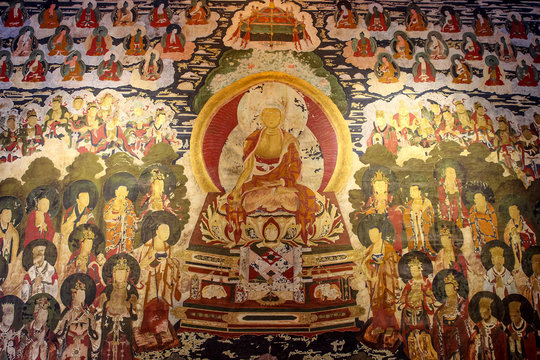 Ancient painting about Buddha