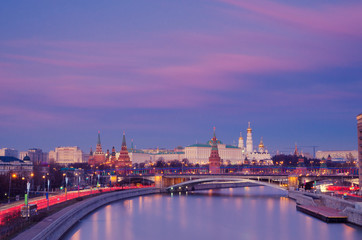 Fototapeta na wymiar Evening over the Kremlin. Russian. City landscape