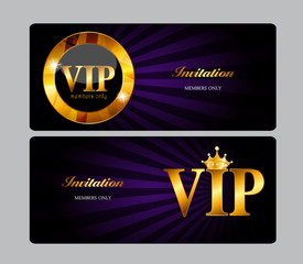 VIP Members Card Vector Illustration