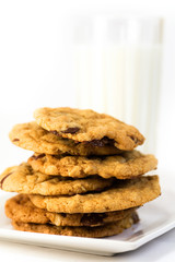 Oatmeal Chocolate Chip Cookies & Milk