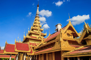 Fototapeta premium Old Palace in Mandalay,Myanmar