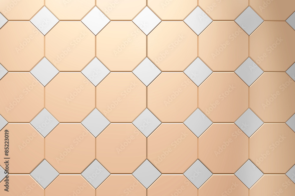 Wall mural octagons