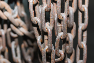 Rusty steel chain 