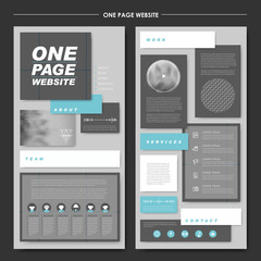 contemporary one page website design