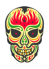 sugar skull day of the dead illustrations design