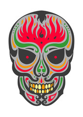 sugar skull day of the dead illustrations design