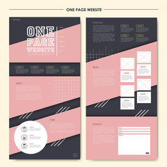 lovely geometric one page website design