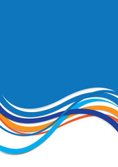 Blue curve abstract background