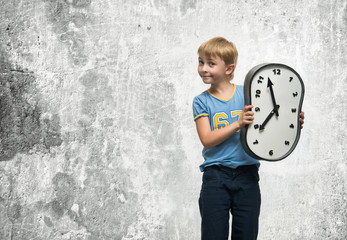Boy with clock