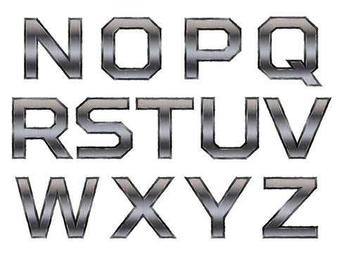 metallic alphabet set
