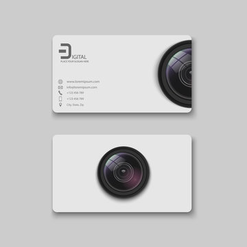 Business card template,photograph y,vector