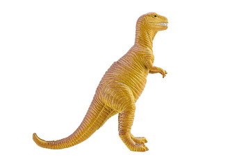 Fototapeta premium T-rex dinosaurs toy model isolated on white background.
