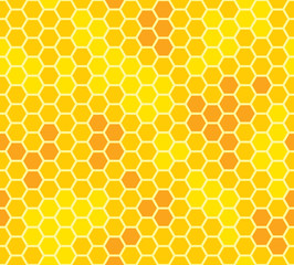 honeycomb with honey seamless pattern