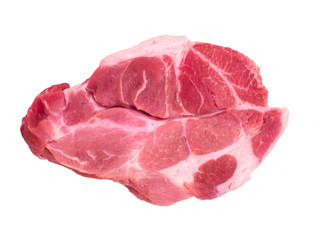 Piece of pork neck collar butt without bones