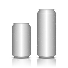 Aluminum cans isolated on white,vector
