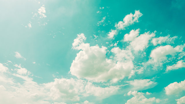 Fototapeta Vintage cloud on blue sky