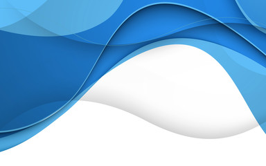 Abstract blue background with wave. Vector