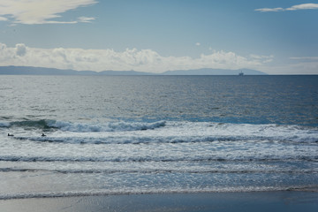 View of Santa Catalina Island, from Newport Beach, California.