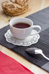 Black tea on the table