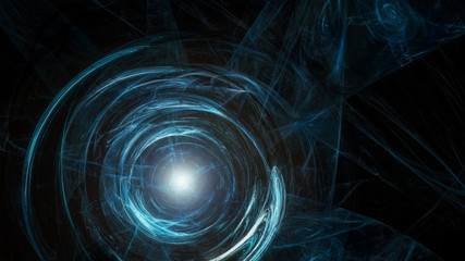 Blue dark abstract circle