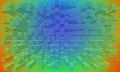 abstract 3d block background