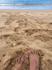 Toes in the sand