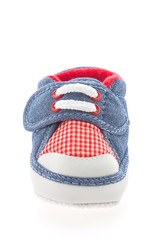 Baby boy shoes isolated