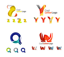 Letter business emblem collection