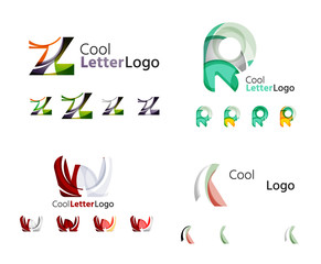 Letter business emblem collection