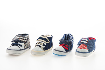 Baby boy shoes isolated