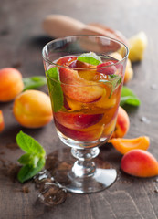 Summer drink with apricot