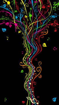 Colorful music tree.