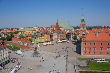 Fototapeta premium Warsaw, Poland. View from the top of the city hall.