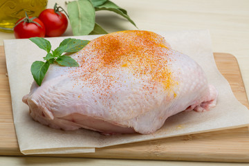 Raw chicken breast