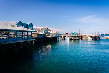 The Fisherman's Wharf, in Monterey, California. - obrazy, fototapety, plakaty
