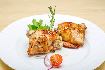 Roasted chicken thighs