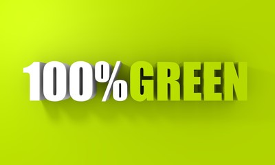 100% green