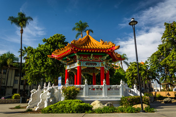 Fototapeta premium The Chinese Pavilion, in downtown Riverside, California.