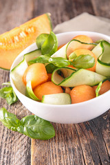 melon and zucchini salad