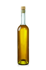 Wine bottle isolated over white